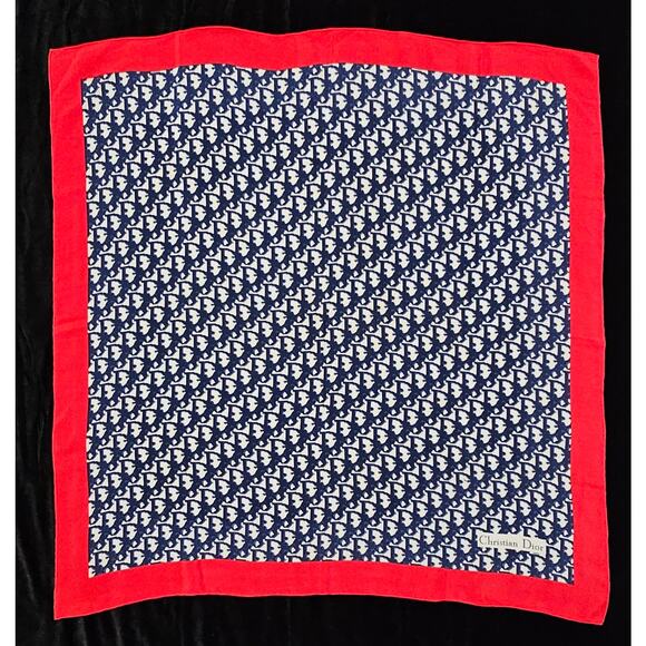 Vintage Christian Dior Trotter Monogram Silk Scarf - Picture 2 of 6